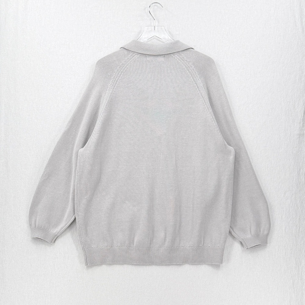 FREE PEOPLE FREE-EST Drea Sweater Women Medium Gray Polo Collar Oversized Cozy - Picture 4 of 15